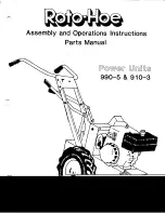 Roto-Hoe 910-3 Assembly And Operations Instructions, Parts Manual preview