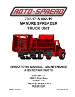 Roto-Mix Roto-Spread 702-17 Operator'S Manual, Maintenance And Repair Parts preview