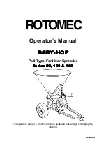 Rotomec Baby-Hop 100 Series Operator'S Manual preview