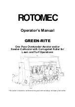 Preview for 3 page of Rotomec Green-Rite Operator'S Manual