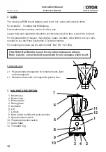 Preview for 14 page of ROTOR BAR BLENDER RBB Instruction Manual