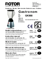 Preview for 1 page of ROTOR Gastronom GK900 Instruction Manual