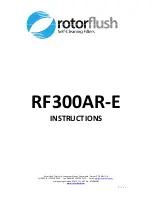 ROTORFLUSH RF300AR-E Instructions Manual предпросмотр