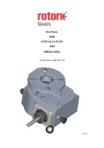 Предварительный просмотр 1 страницы rotork ILG/D 100 Manual For Installation And Operating