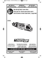 RotoZip CR18L Operating/Safety Instructions Manual preview