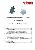 Preview for 1 page of Rotronic ACML232 Calibration Procedure