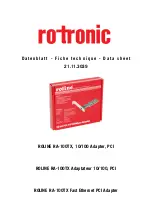 Preview for 1 page of Rotronic ROLINE RA-100TX User Manual