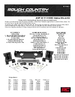 Preview for 1 page of rough country JEEP 2017-19 WK2 Installation Instructions Manual