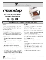 Roundup HDS-20 Operating Instructions предпросмотр