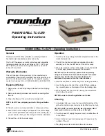 Roundup PANINI TL-5270 Operating Instructions предпросмотр