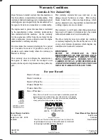 Preview for 8 page of Rover 30, 35, 70, 75 Owner'S Manual