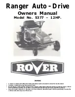 Предварительный просмотр 1 страницы Rover 5377 - 12HP Owner'S Manual