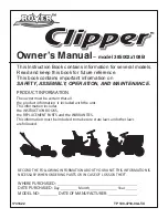 Предварительный просмотр 1 страницы Rover Cliper 385002-108B Series Owner'S Manual