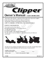 Предварительный просмотр 1 страницы Rover Clipper 385002 108C Series Owner'S Manual