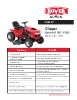 Предварительный просмотр 1 страницы Rover Clipper 425621X108 Specification Sheet