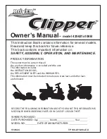 Предварительный просмотр 1 страницы Rover Clipper 425621x108B Owner'S Manual