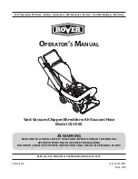 Preview for 1 page of Rover CSV 060 Operator'S Manual