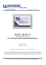 Preview for 1 page of Roving Networks RN-171 User Manual And Command Reference