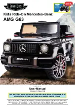 Rovo Kids Kids Ride-On Mercedes-Benz AMG G63 User Manual preview