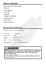 Preview for 2 page of Rovo Kids Ride-On Motorcycle User Manual