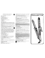 Предварительный просмотр 2 страницы Rowenta CF 7270 Instructions For Use