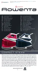 Rowenta Compact Steam DG7550 User Manual предпросмотр