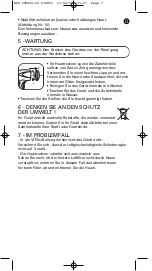 Preview for 7 page of Rowenta CV8050G3 Manual