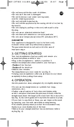 Preview for 7 page of Rowenta IMAGIN REFERENCE CERAMIC CF7500A0 Instructions For Use Manual