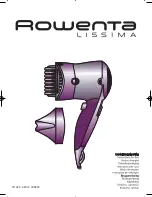 Preview for 1 page of Rowenta LISSIMA 011425 - 49/04 CV9020 Instructions For Use Manual