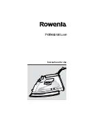 Rowenta Professional Luxe Professional Instructions For Use Manual preview