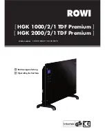 Rowi HGK 1000/2/1 TDF Premium Operating Instructions Manual preview