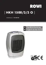 Preview for 1 page of Rowi HKH 1500/3/3 O Original Instructions For Use