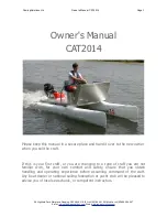 RowingSolutions CAT2014 Owner'S Manual preview