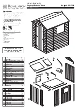 Rowlinson Garden Products SS172B Assembly Instructions preview