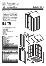 Rowlinson 4x3 Heritage Shed Assembly Instructions preview