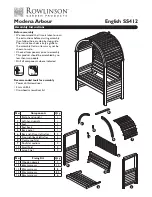 Preview for 1 page of Rowlinson Modena Arbour Assembly Instructions