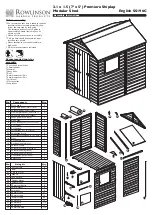 Предварительный просмотр 1 страницы Rowlinson Premiere Shiplap Modular Shed Assembly Instructions