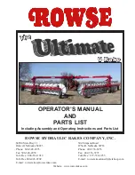 Предварительный просмотр 1 страницы Rowse ULT 17 Operator'S Manual