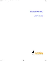 Roxio DVDit Pro HD User Manual preview