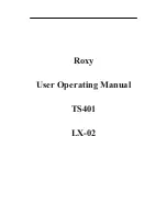 Roxy LX-02 User'S Operating Manual preview