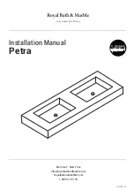 Royal Bath & Marble Petra PETSTONE4018 Installation Manual preview