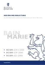 Preview for 1 page of Royal Catering BAIN MARIE RCBM-6D-2000 User Manual