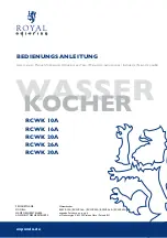 Royal Catering RCWK 10A User Manual preview