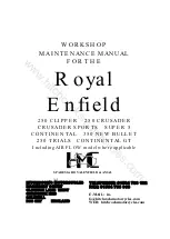 Royal Enfield 250 CLIPPER Workshop Maintenance Manual preview