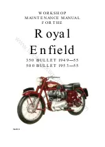 Royal Enfield 350 BULLET 1949 Workshop Maintenance Manual preview