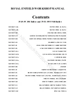 Предварительный просмотр 2 страницы Royal Enfield 350 BULLET 1949 Workshop Maintenance Manual