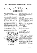 Preview for 14 page of Royal Enfield 350 BULLET 1949 Workshop Maintenance Manual