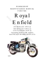 Royal Enfield 350 BULLET 1956 Workshop Maintenance Manual preview