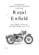 Preview for 1 page of Royal Enfield 500 TWIN 1949 Workshop Maintenance Manual