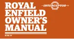 Preview for 1 page of Royal Enfield Interceptor 650 2018 Owner'S Manual